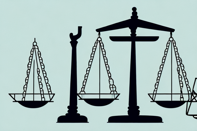 A balanced scale of justice placed on a map