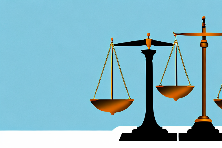 A symbolic balance scale with a car on one side and a gavel on the other