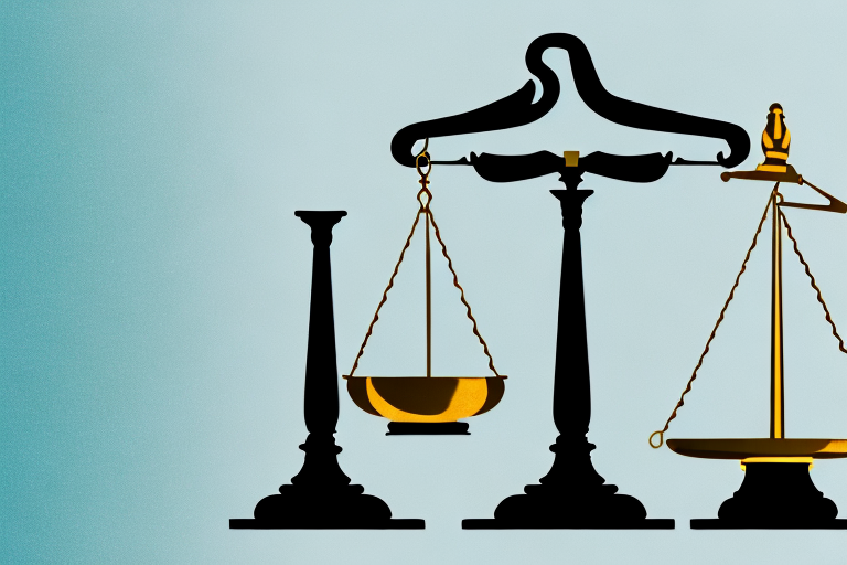 A balanced scale with a will on one side and a gavel on the other