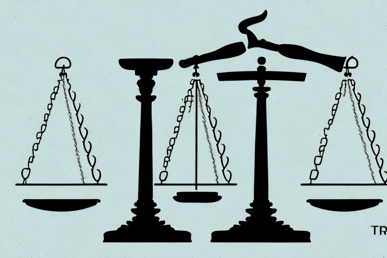 A balanced scale standing on a map of thurston county