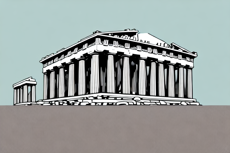 The iconic parthenon on a hill