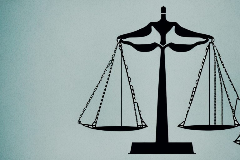 The scales of justice balanced on a family tree