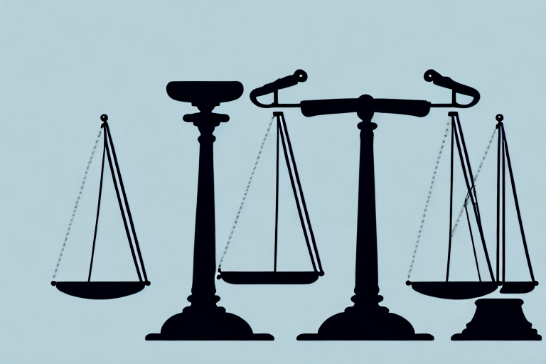 A balanced scale with a gavel on one side and a legal document on the other