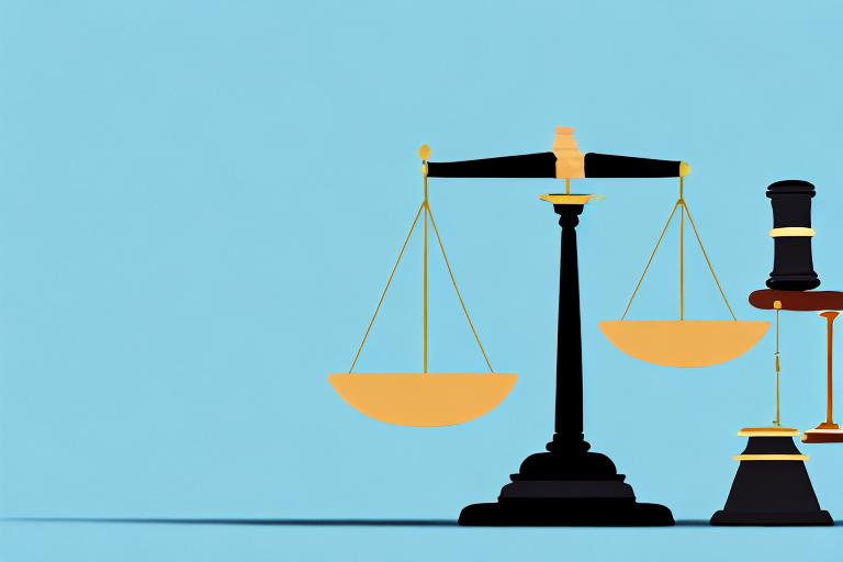 A balanced scale with a gavel on one side and a car on the other