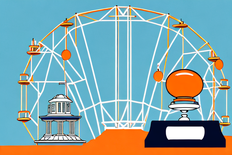 A symbolic balance scale with a house on one side and a judge's gavel on the other