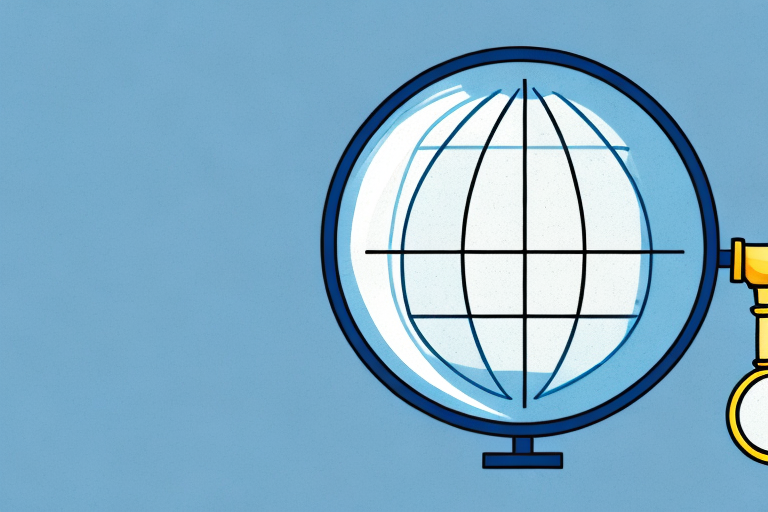 A globe with magnifying glass hovering over it