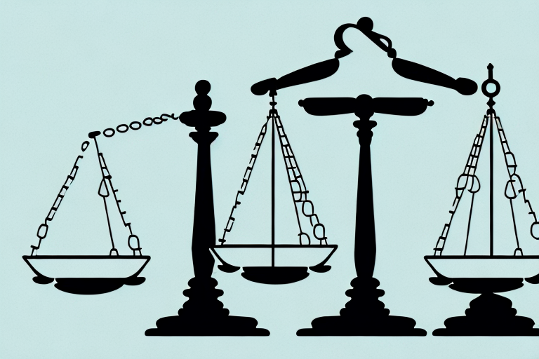 A balanced scale with a will document on one side and a lawyer's gavel on the other