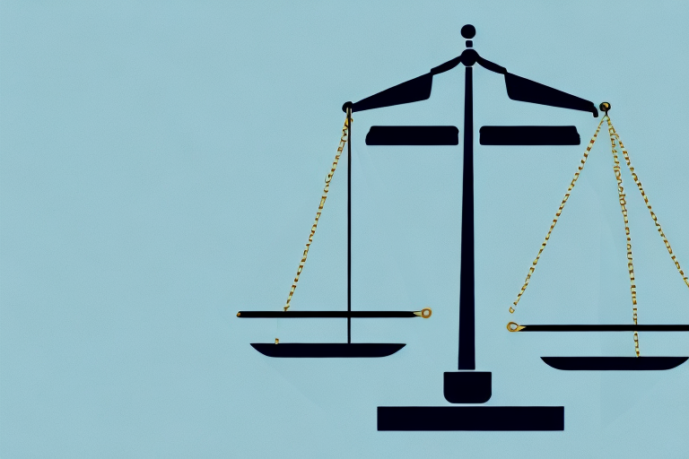 A balance scale with a will document on one side and a location pin on the other