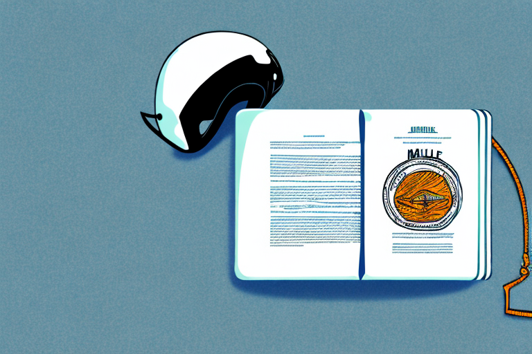 A motorcycle helmet resting on a legal book