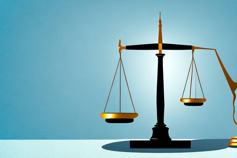 A symbolic balance scale with a car on one side and a gavel on the other